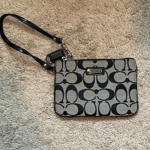 Black/Gray Coach Wristlet NWOT
